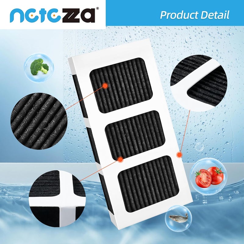 Netezza Paultra2 Refrigerator Air Filter Replacement, Compatible with Frigidaire Pureair Ultra 2,Pure Air Ultra 2,Pureair Ultra ii,and Electrolux 242047805,5303918847,EAP12364179, 6 Pack - Image 4